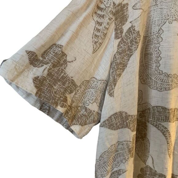 Pre Owned Men’s George Short Sleeve Button Up Sz XL White Island Vibe - Picture 4 of 10